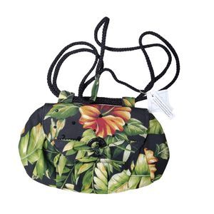 Purse'o'nality Vintage Canvas Floral Handmade Rhinstone Purse Magnolia NEW